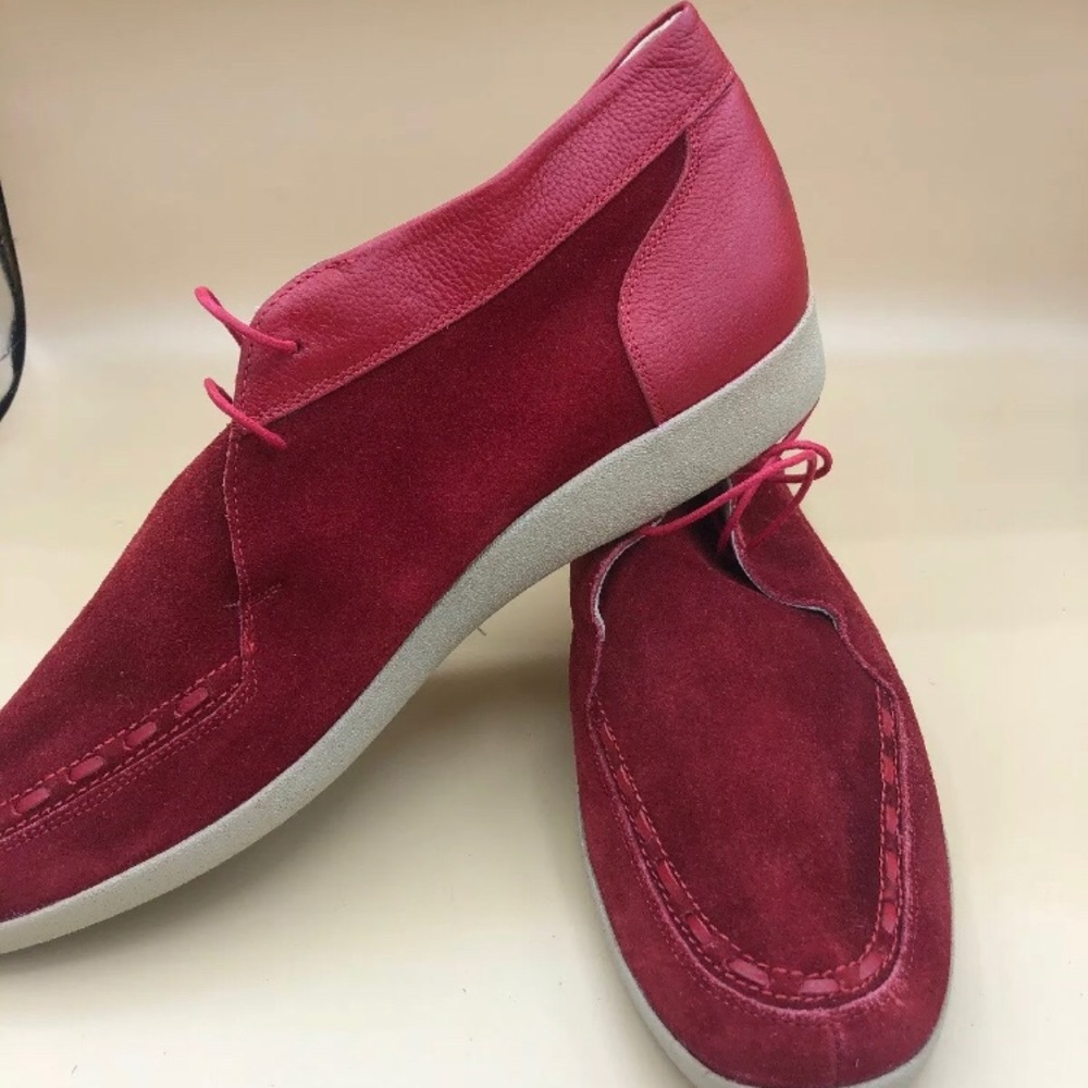 JohnnyFamous high Red Suede Bally Siesta Size 14.5